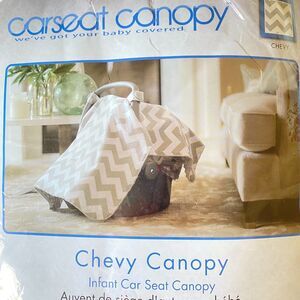Baby Car Seat Canopy Infant Carrier Cover Carseat Chevron Pattern Unisex NEW